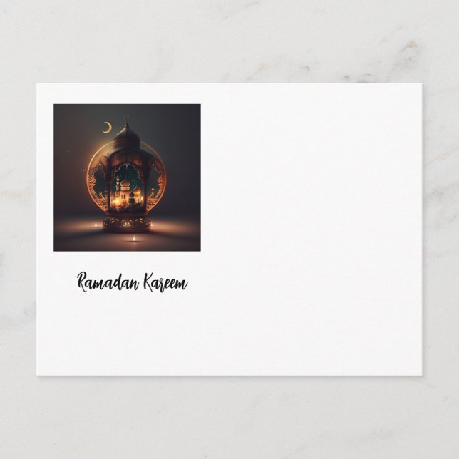 Tarjeta de felicitaciones Ramadan Kareem (Anverso)