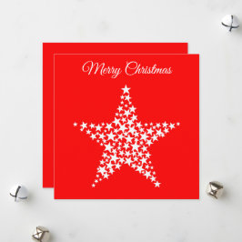 Tarjeta de felicitaciones rojas de Star of Stars