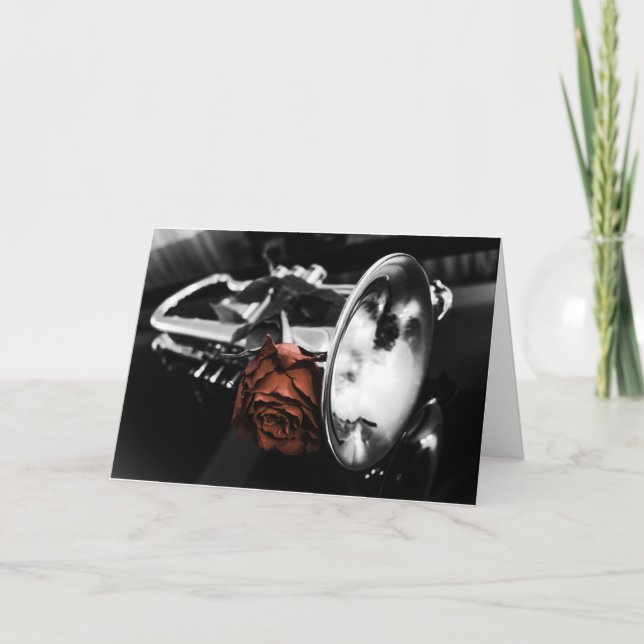 Tarjeta de felicitaciones romántica del latón, del (Anverso)