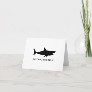 Tarjeta de Felicitaciones Tiburón Jawsome