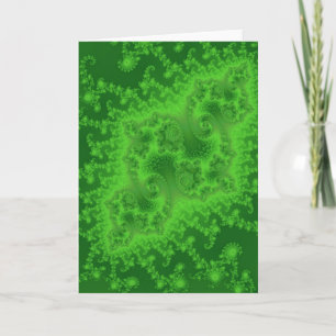 Tarjeta de felicitaciones verde eléctrica de las
