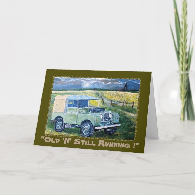 Tarjeta de felicitaciones "vieja "de N" aún (Anverso)