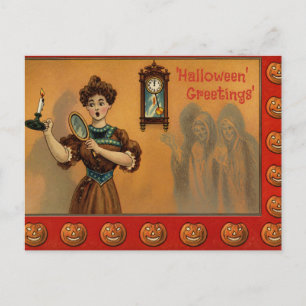 Tarjeta de Felicitaciones Vintage de Halloween, Ap