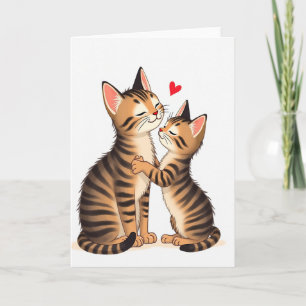 Tarjeta de Felinos de Rayas Mate