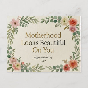 Tarjeta de Felitación Floral del Club Soft Mama
