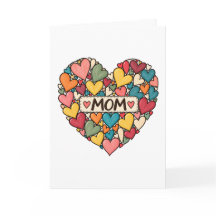Tarjeta de Felitación MOM Corazones Coloridos, Día