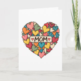 Tarjeta de Felitación MOM Corazones Coloridos, Día