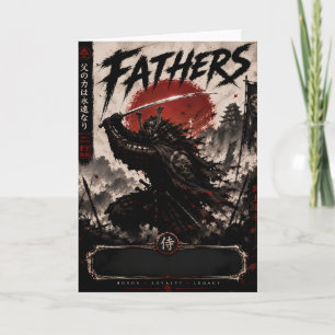 Tarjeta de Felitación para el Día del Padre Samurá