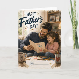 Tarjeta de Felitación Personalizada Padre-Hija