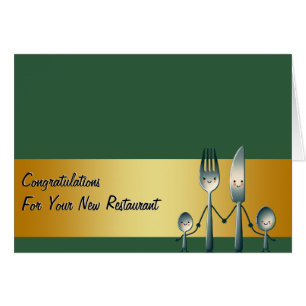 Tarjeta de Felitación Restaurante Nueva Empresa