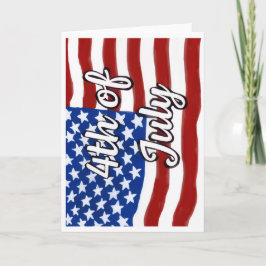 Tarjeta de Feliz 4 de Julio