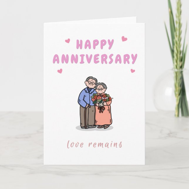 Tarjeta de Feliz Aniversario Abuela Abuelo (Anverso)