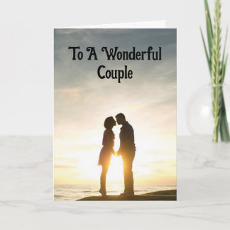 Tarjeta de Feliz Aniversario con Silueta de Pareja