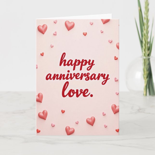 Tarjeta de Feliz Aniversario de Amor (Anverso)