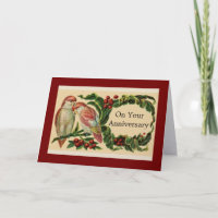 Tarjeta de Feliz Aniversario de Bellos Pájaros Vin