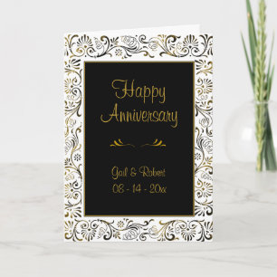 Tarjeta de Feliz Aniversario de Boda en Blanco, Ne