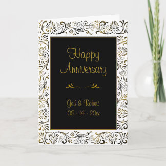 Tarjeta de Feliz Aniversario de Boda en Blanco, Ne
