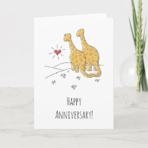 Tarjeta de Feliz Aniversario de Boda para Dinosaur