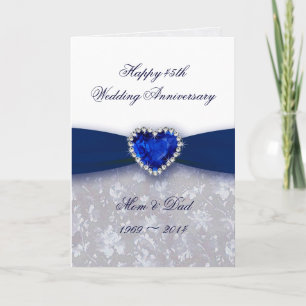 Tarjeta de Feliz Aniversario de Bodas de Damasco 4