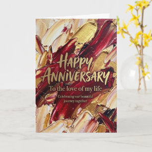 Tarjeta de Feliz Aniversario de Textura de Pintura