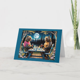 Tarjeta de Feliz Aniversario para Pareja de Osos