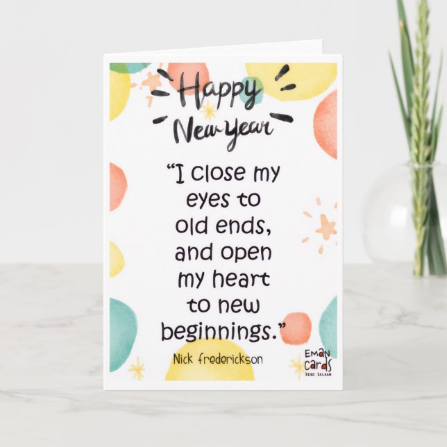 Tarjeta de Feliz Año Nuevo (Anverso)