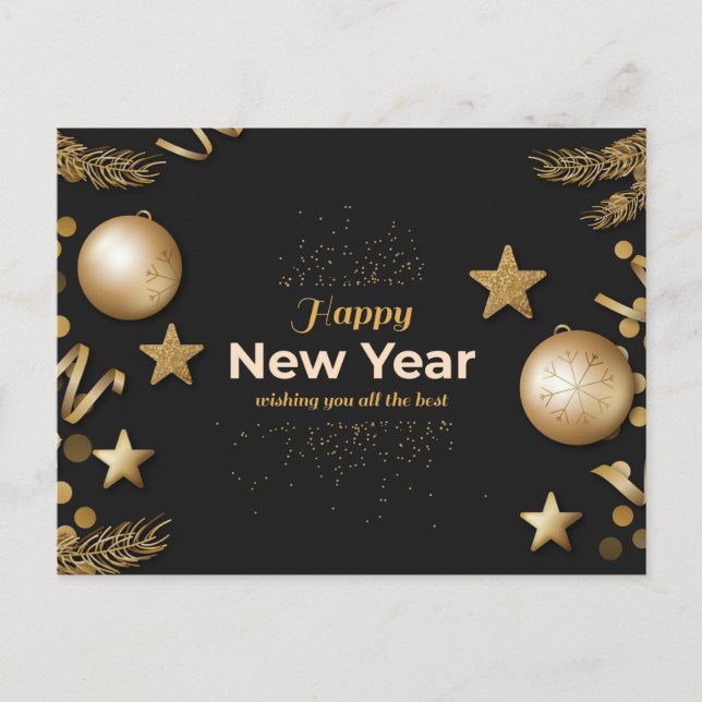 Tarjeta de Feliz Año Nuevo (Anverso)