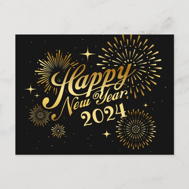 Tarjeta de Feliz Año Nuevo (Anverso)