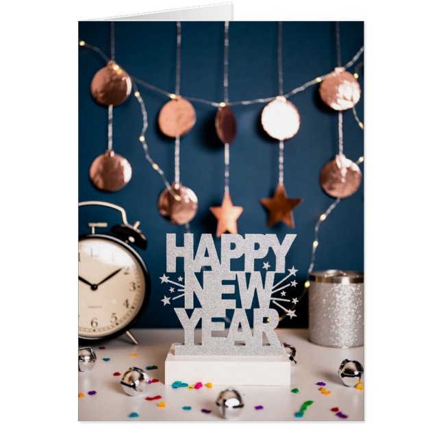 Tarjeta de Feliz Año Nuevo (Frente)