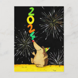 Tarjeta de Feliz Año Nuevo 2024