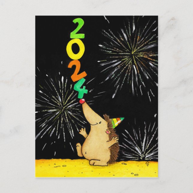 Tarjeta de Feliz Año Nuevo 2024 (Anverso)