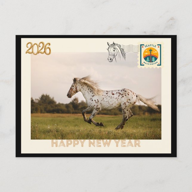 Tarjeta de Feliz Año Nuevo 2026 (Anverso)
