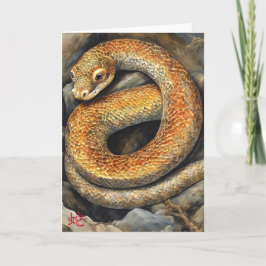 Tarjeta de Feliz Año Nuevo Chino de la Serpiente