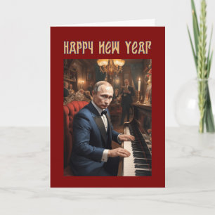 Tarjeta de Feliz Año Nuevo de Vladimir Putin rusa