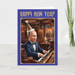 Tarjeta de Feliz Año Nuevo de Vladimir Putin rusa
