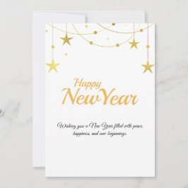 Tarjeta de Feliz Año Nuevo | Diseño Minimalista Mo