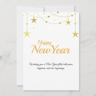 Tarjeta de Feliz Año Nuevo | Diseño Minimalista Mo