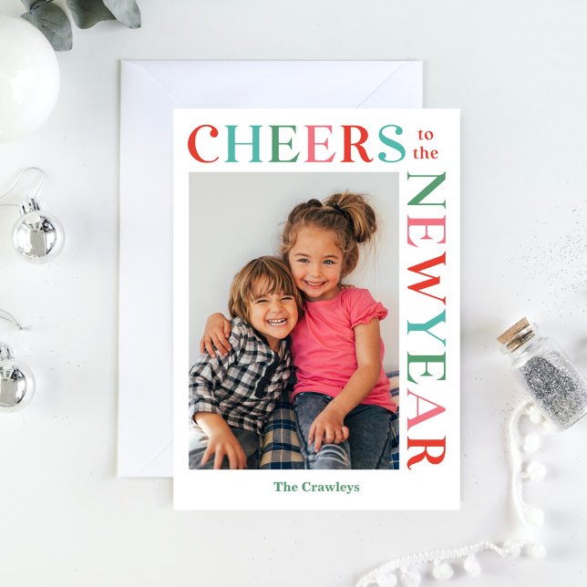 Tarjeta de Feliz Año Nuevo editable con marco aleg (Subido por el creador)