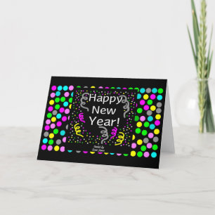 Tarjeta de Feliz Año Nuevo Horizontal