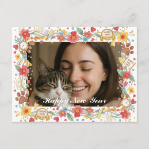 Tarjeta de Feliz Año Nuevo personalizable para ama