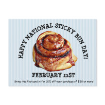 Tarjeta de Feliz Bun Pegajoso para las Fiestas