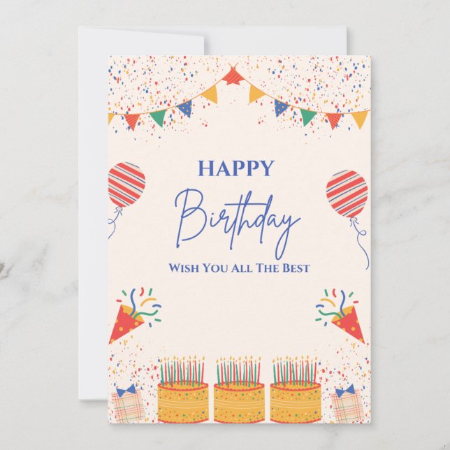 TARJETA DE FELIZ CUMPLEAÑOS (Anverso)