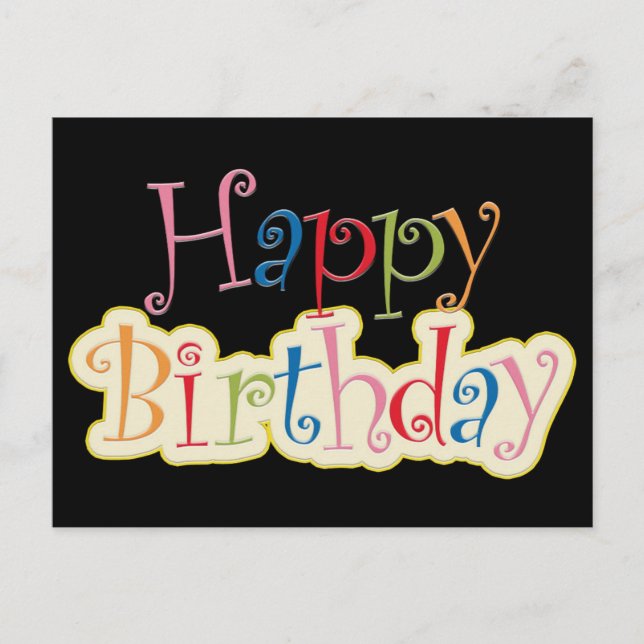 Tarjeta de Feliz Cumpleaños (Anverso)