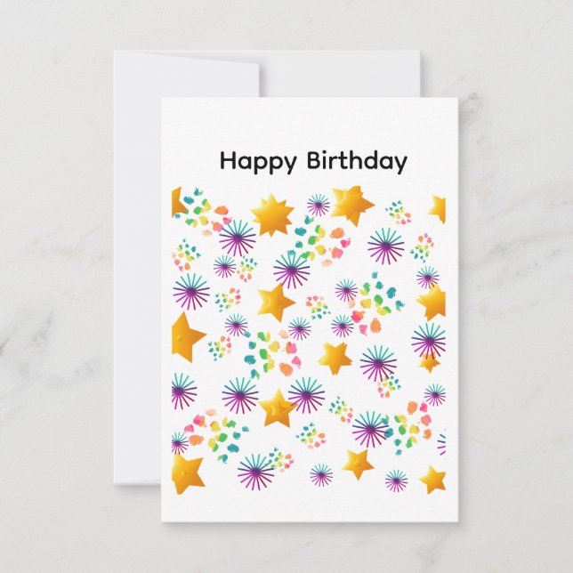 Tarjeta de Feliz Cumpleaños (Anverso)
