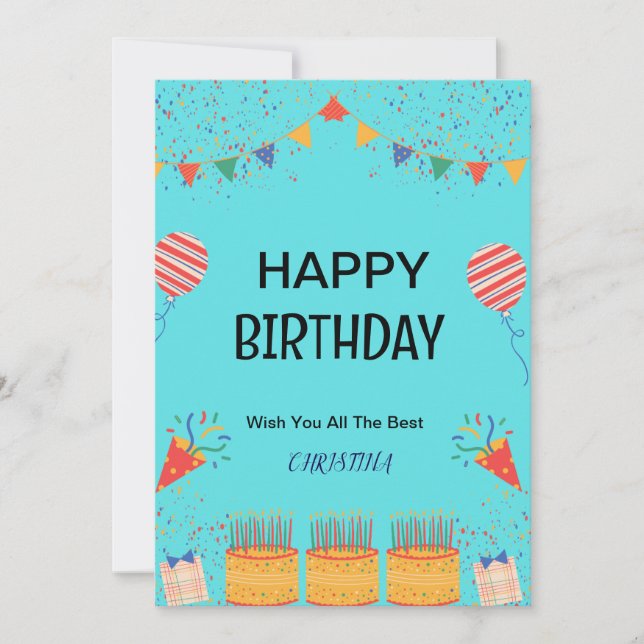 TARJETA DE FELIZ CUMPLEAÑOS (Anverso)