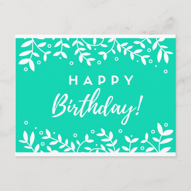 Tarjeta de Feliz Cumpleaños (Anverso)