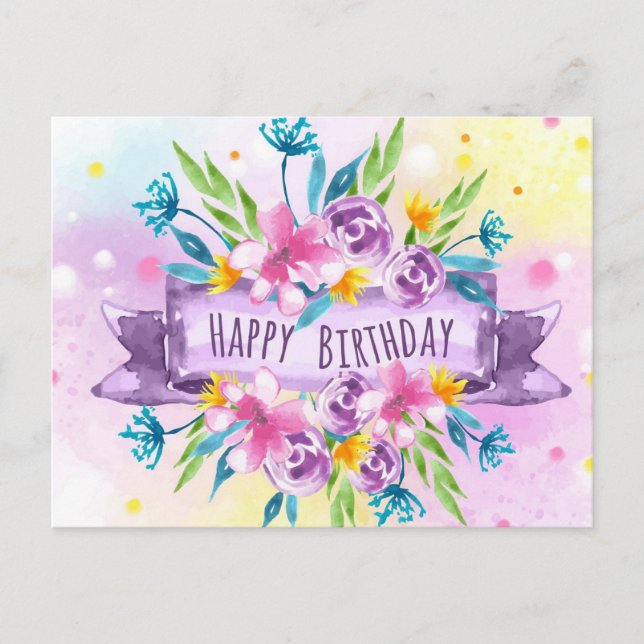 Tarjeta de Feliz Cumpleaños (Anverso)