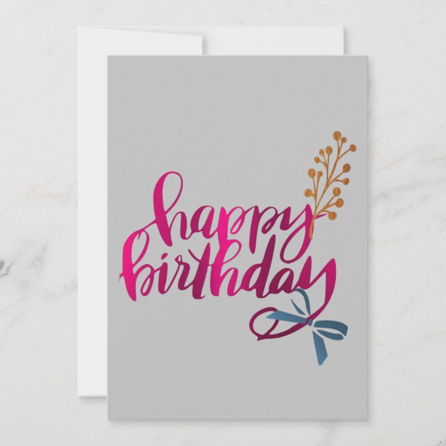 Tarjeta de Feliz Cumpleaños (Anverso)