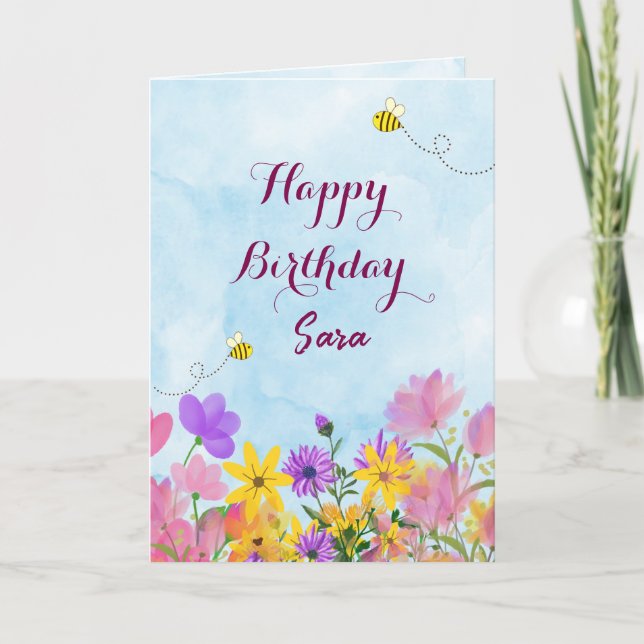 Tarjeta de Feliz Cumpleaños  (Anverso)