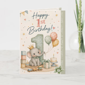 Tarjeta de Feliz Cumpleaños 1 | Primer Cumpleaños